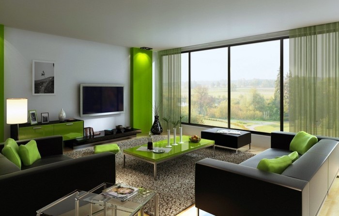 Grünes-Wohnzimmer-Design-Eine-moderne-Ausstrahlung