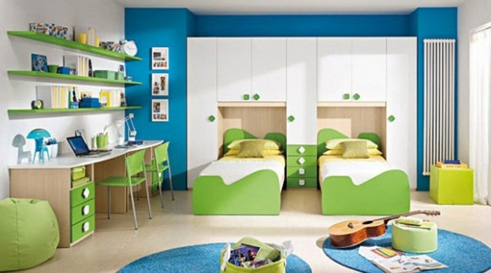 Kinderzimmer-Ideen-grün-und-blau