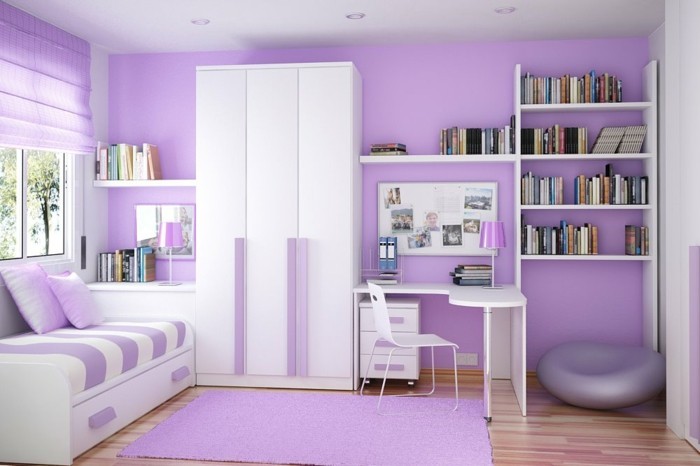 Kinderzimmer-Mädchen-helle-lila-Farbe