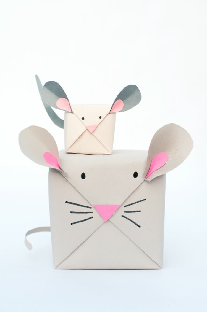Origami-Maus-falten-zwei-Schachtel
