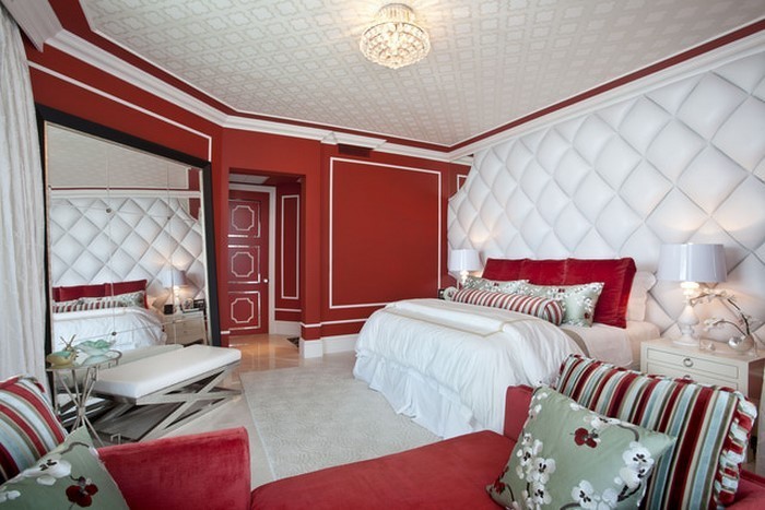 Rotes-Schlafzimmer-Design-Ein-auffälliges-Interieur