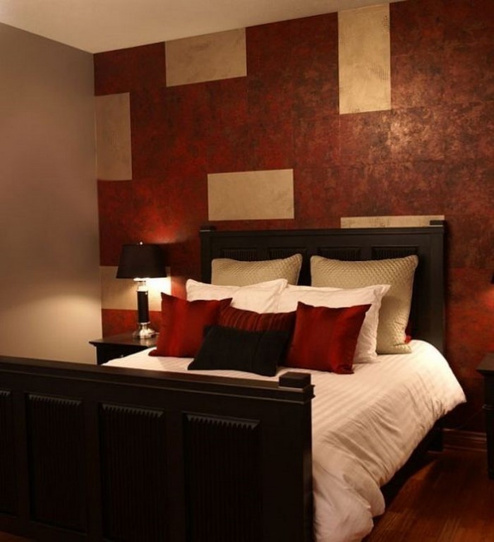 Rotes-Schlafzimmer-Design-Eine-auffällige-Deko