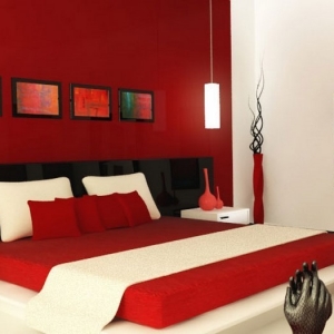 Rotes Schlafzimmer Design: Das sinnliche Rot