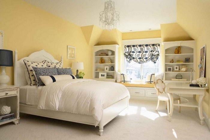 Schlafzimmer-farblich-gestalten-mit-Gelb-Eine-außergewöhnliche-Ausstattung