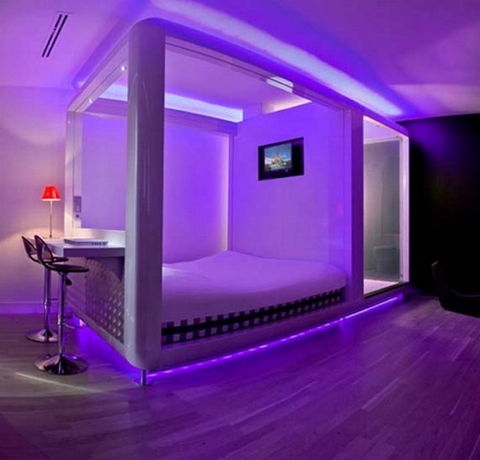 Schlafzimmer-lila-Ein-verblüffendes-Design