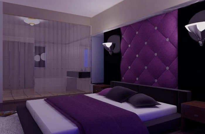 Schlafzimmer-lila-Eine-super-Ausstattung