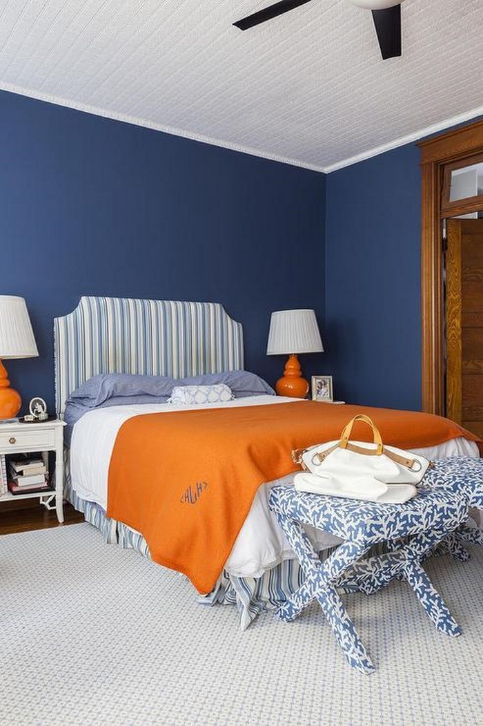 Schlafzimmer-orange-Ein-außergewöhnliches-Design