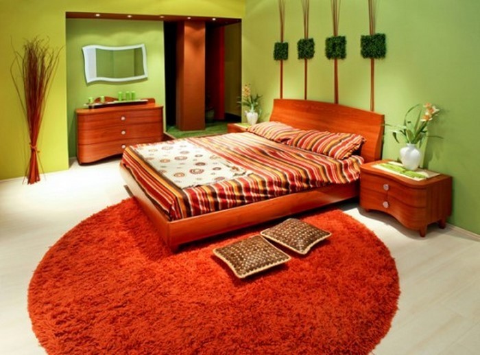 Schlafzimmer-orange-Eine-auffällige-Gestaltung