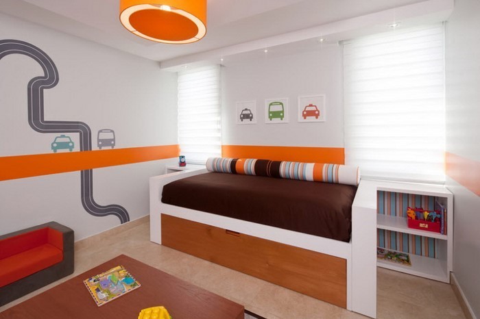 Schlafzimmer-orange-Eine-außergewöhnliche-Ausstattung