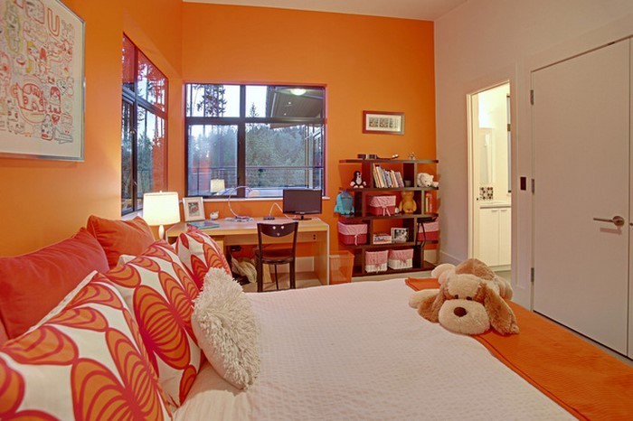 Schlafzimmer-orange-Eine-außergewöhnliche-Gestaltung
