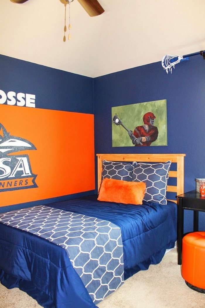 Schlafzimmer-orange-Eine-verblüffende-Dekoration