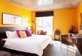 Schlafzimmer in Orange einrichten und dekorieren