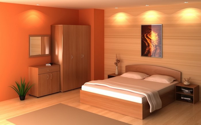Schlafzimmer-orange-Eine–coole-Entscheidung