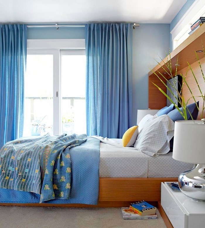 Schlafzimmereinrichtung-in-Blau-Eine-außergewöhnliche-Gestaltung