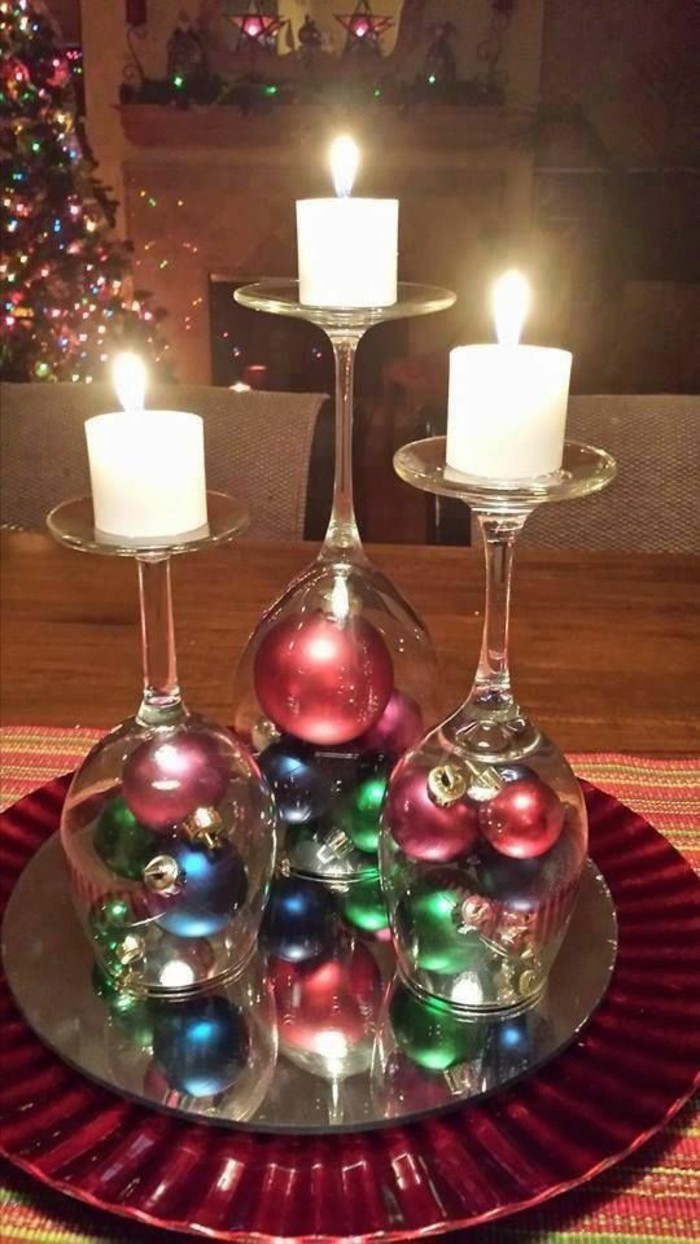 Tischdeko-basteln-aus-Gläsern-und-Kerzen