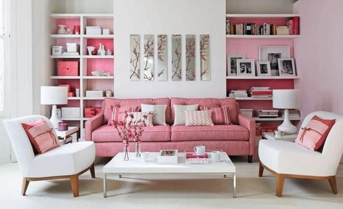 Wohnzimmer-Ideen-mit-Rosa-Eine-außergewöhnliche-Ausstattung