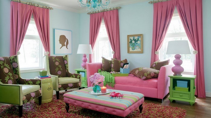 Wohnzimmer-Ideen-mit-Rosa-Eine-außergewöhnliche-Entscheidung