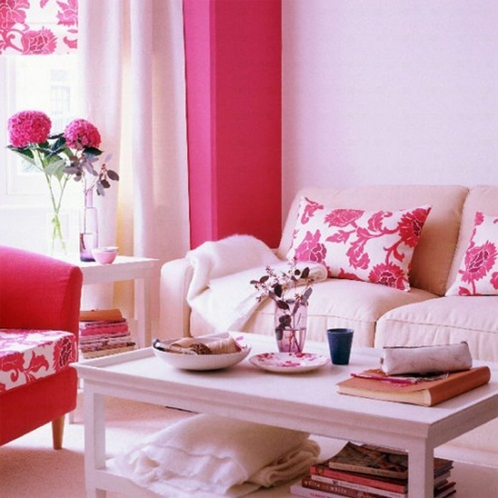 Wohnzimmer-Ideen-mit-Rosa-Eine-wunderschöne-Gestaltung