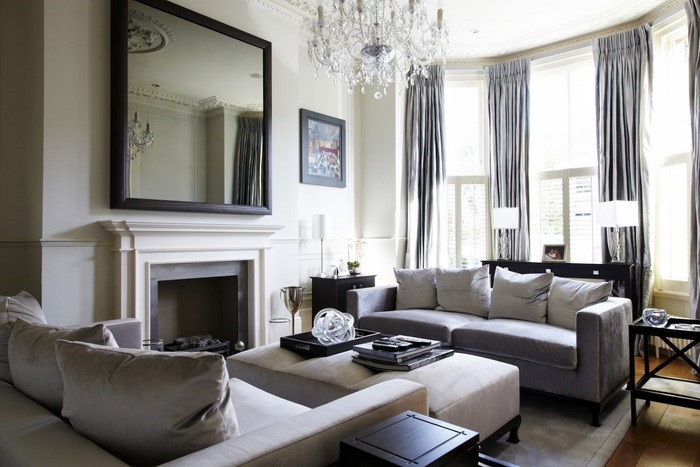 Wohnzimmer-grau-Eine-moderne-Dekoration