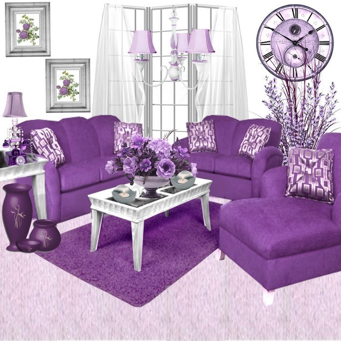 Die Reihenfolge der besten Wohnzimmer lila