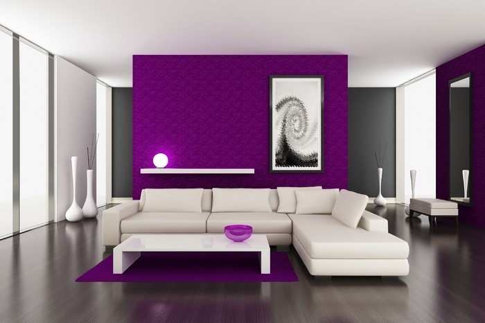Wohnzimmer-lila-Eine-coole-Atmosphäre