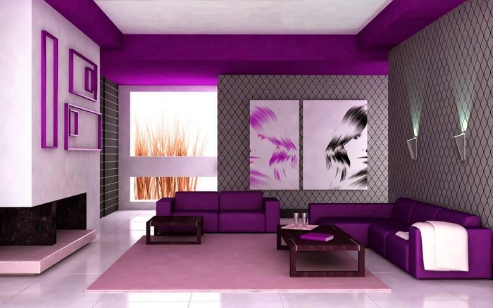 Wohnzimmer-lila-Eine-wunderschöne-Gestaltung
