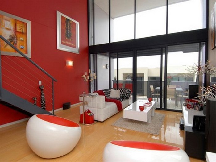 Wohnzimmer-rot-Eine-außergewöhnliche-Gestaltung