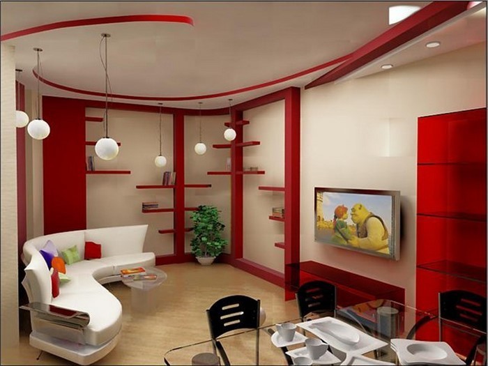 Wohnzimmer-rot-Eine-coole-Atmosphäre