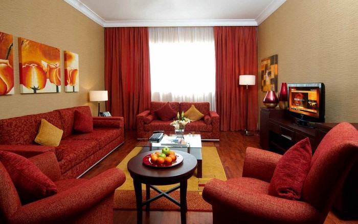 Wohnzimmer-rot-Eine-coole-Gestaltung