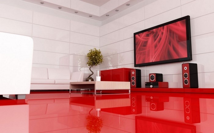 Wohnzimmer-rot-Eine-wunderschöne-Dekoration