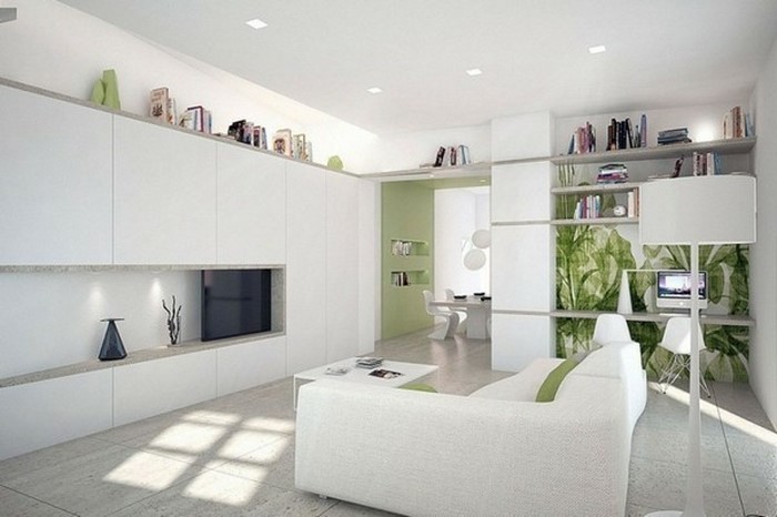 Wohnzimmereinrichtung-in-Weiß-Eine-kreative-Gestaltung