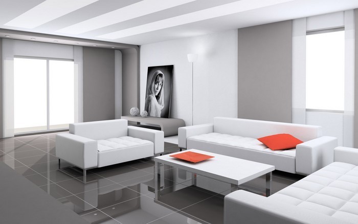 Wohnzimmereinrichtung-in-Weiß-Eine-verblüffende-Ausstattung