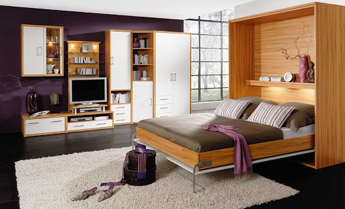 einrichtungsideen schlafzimmer möbel für kleine räume gemütlich klein schlafzimmer multifunktionale möbel bett regal eichenholz