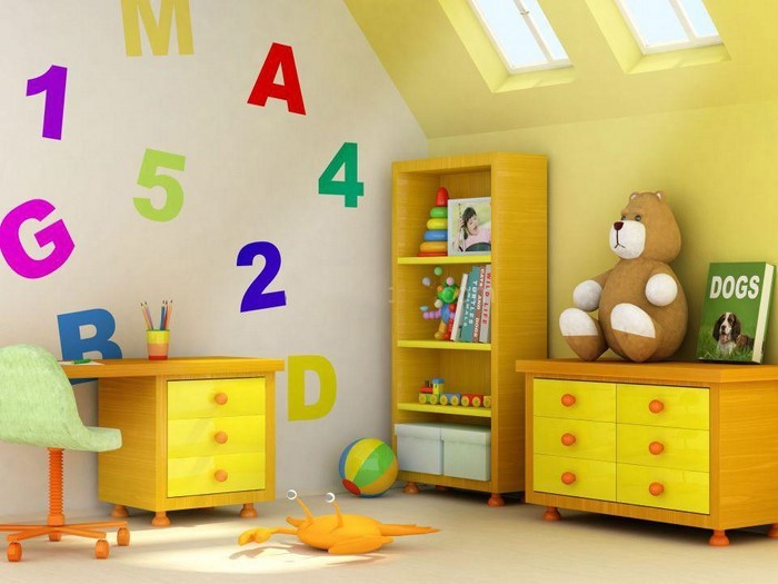 Kinderzimmer-gelb-Eine-auffällige-Entscheidung