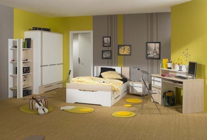 Kinderzimmer-gelb-Eine-auffällige-Gestaltung