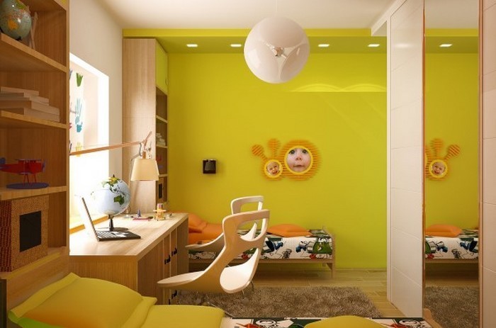 Kinderzimmer-gelb-Eine-außergewöhnliche-Entscheidung