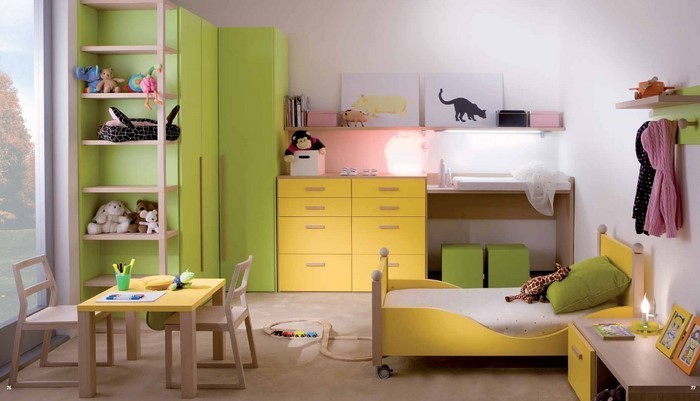 Kinderzimmer-gelb-Eine-verblüffende-Deko