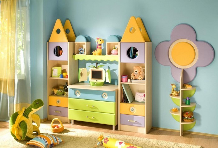 Kinderzimmer-gelb-Eine-verblüffende-Dekoration