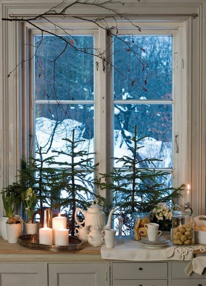 fensterdeko-weihnachten-basteln-weihnachtsbaum-und-teeset