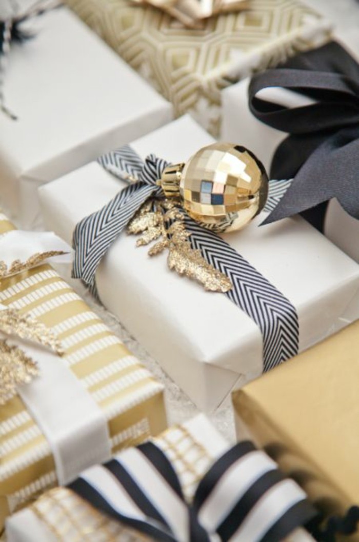geschenkverpackung-verpackungen-basteln-in-gold-weis-und-schwarz