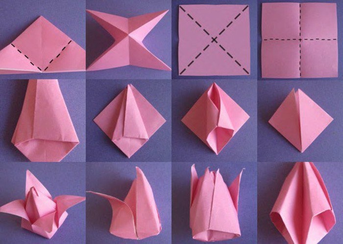 origami-tulpe-origamirosapapier-origami-figuren-origami-faltanleitung-falttechnik-papier