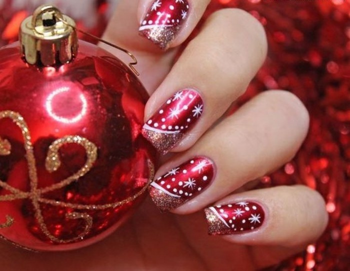 Nageldesign Ideen für Weihnachten und Silvester