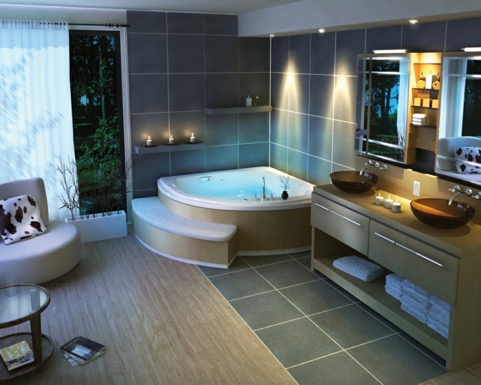 wellnessprozeduren-eago-wellnessprodukte-jacuzzi-whirlpool-spiegel-led-lichter-badezimmer-holzboden