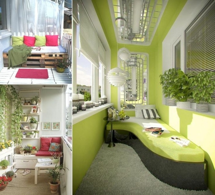 balkongestaltung-grüne-wände-grauer-plüschteppich-grüne-couch-schwarzer-rundtisch-weiße-kronleuchter