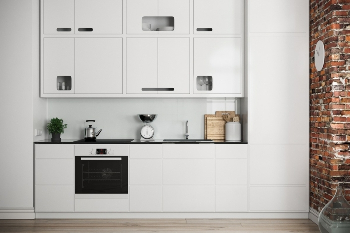 küche spitzschutz wand küchengestaltung in weiß kleiner raum einrichten kücheneinrichtung tipps