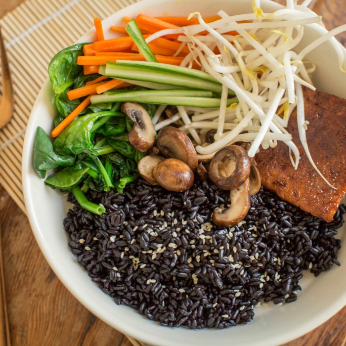 rezept schwarzer reis ideen selber kochen gesunde speisen für die familie zubereiten gemüse reis