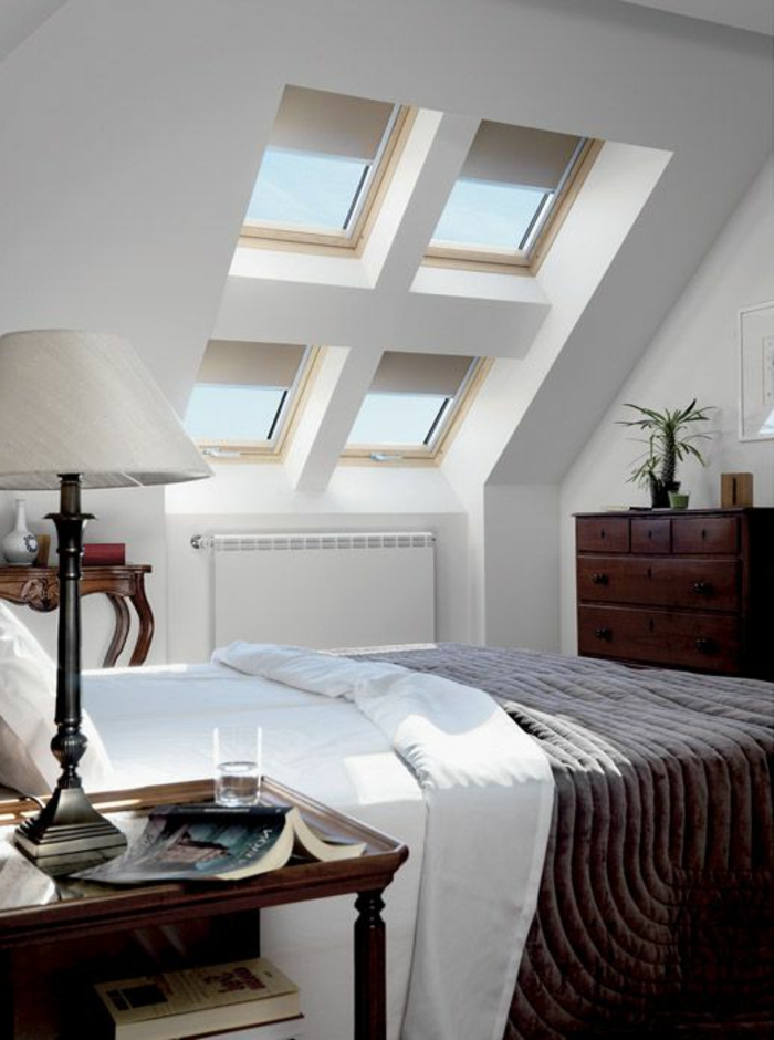 klassisches Design Schlafzimmer und Sonnenschutz Rollos