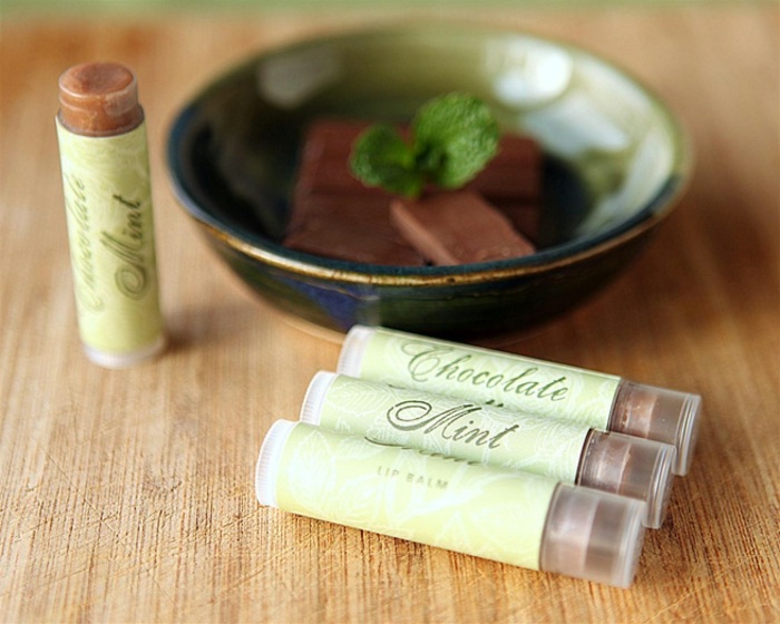 lippenpfelestift selber machen mit pfefferminze und schokolade