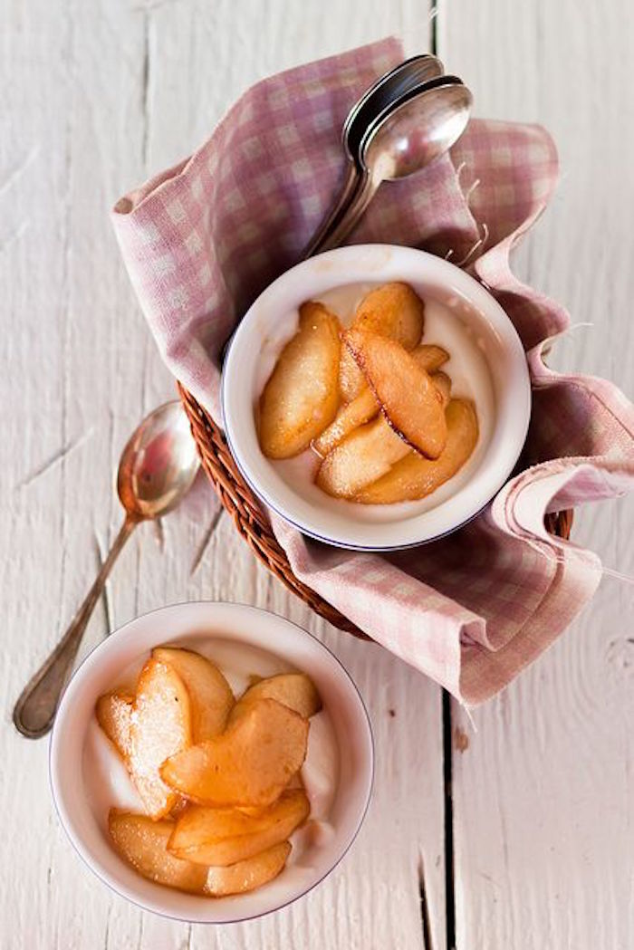 Karamellisierte Äpfel, schnell, lecker, Dessert