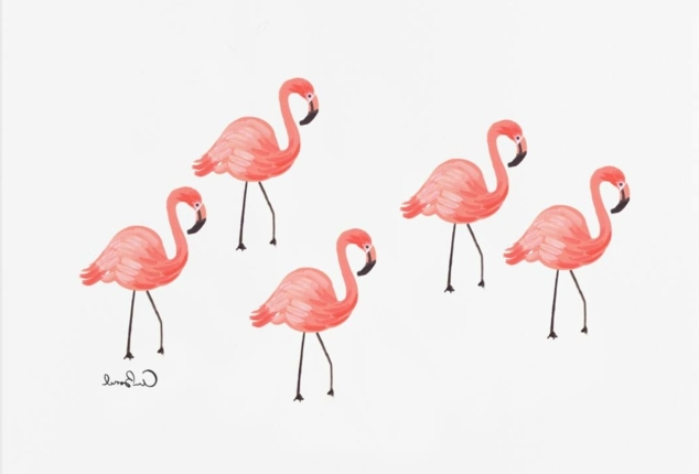 tattoo muster die bunten flamingos sind fertig auf ihren körper zu landen bunte tattoos künstlich